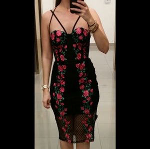 Bebe rose strappy dress